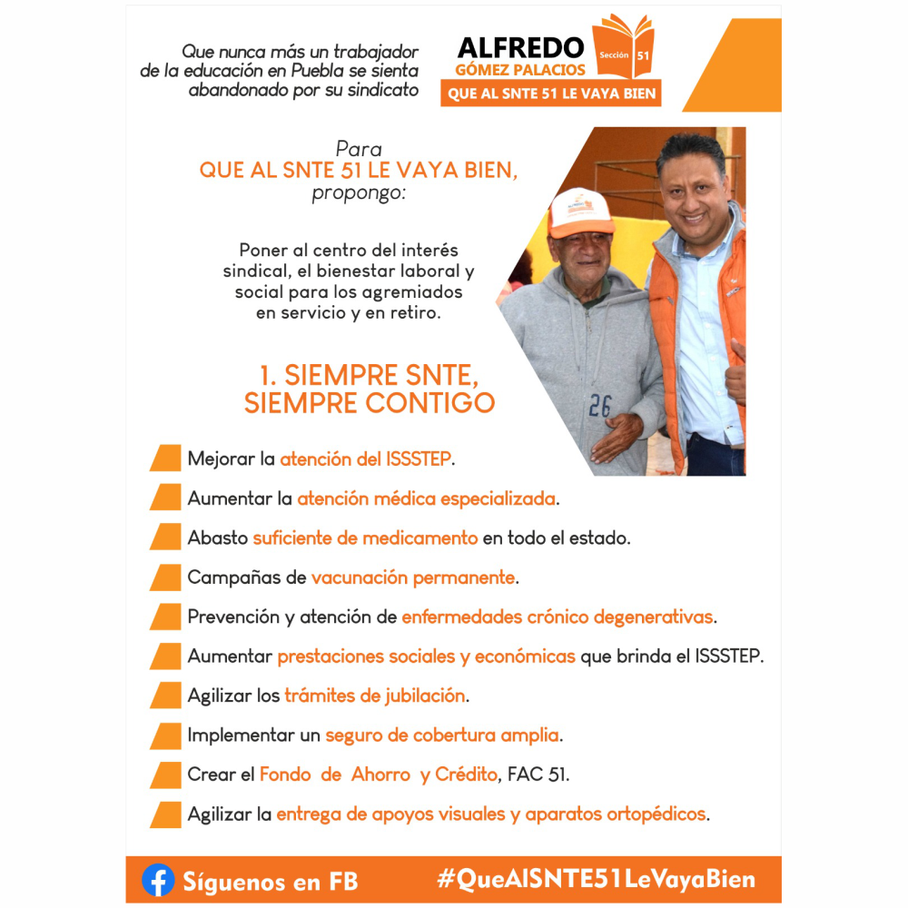 ALFREDO GOMEZ PALACIOS, PLANILLA NARANJA